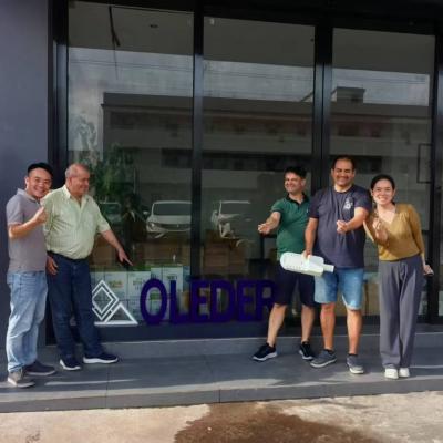Welcome to Mr.Cosmin 4 horned cusotmer group visting Oleder Lighting