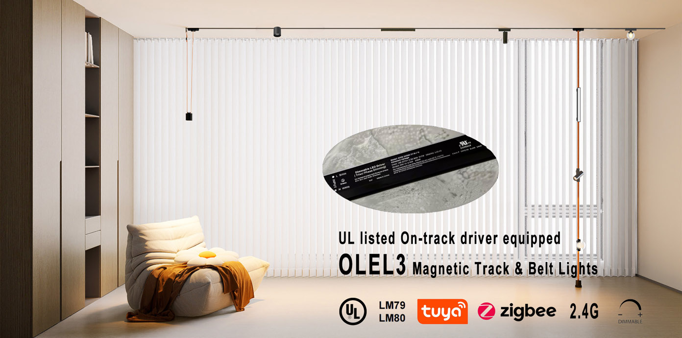 UL Listed OLEL3 Magnetic Track Light with On-Track UL Driver
